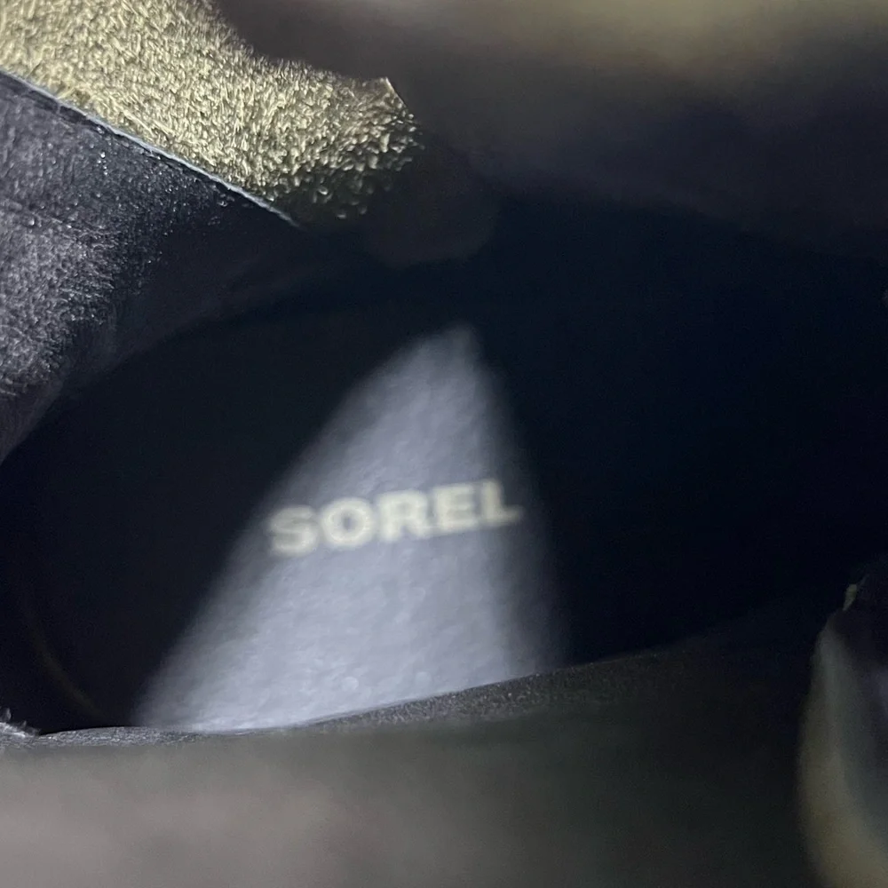 Sorel After Hours Waterproof Leather Wedge Bootie Color Nori NL2550-383 Size 7.5